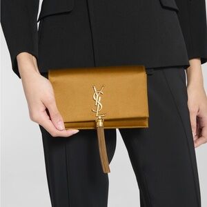 YSL Kate Tassel Satin Wallet on Chain. Brand new with box and dustbag.